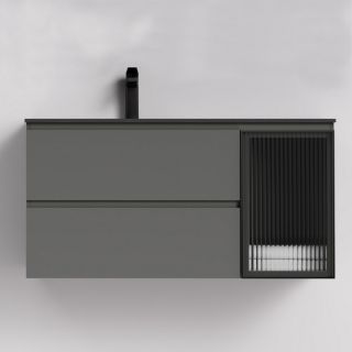 Тумба с раковиной Orans BC-2055-1000L 2055100L 100 см тёмно-серый матовый