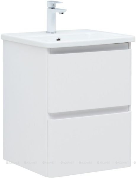 Тумба под раковину Aquanet Эмбер 330463 50 см белый матовый