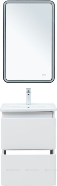 Тумба под раковину Aquanet Эмбер 330463 50 см белый матовый