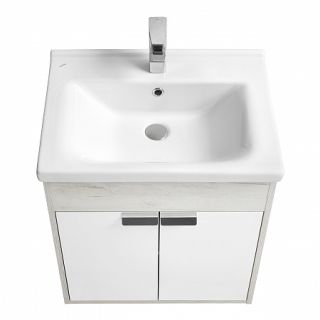 Тумба под раковину Акватон Флай 60см белый/дуб крафт 1A237301FAX10