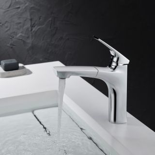 Смеситель для раковины Black&White Universe 7901С с выдвижным изливом хром