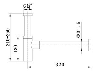 Встроенный сифон Black & White Universe 8705U