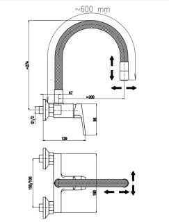 Смеситель для кухни Rav Slezak Colorado CO202.5/10 хром серый