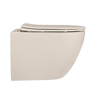 Подвесной унитаз ABBER Bequem AC1101MBE безободковый бежевый матовый