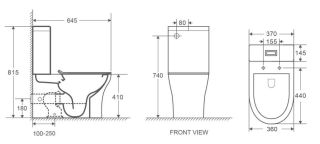 Унитаз-компакт AZARIO Ambra AZ-848 безободковый в комплекте сиденьем микролифт