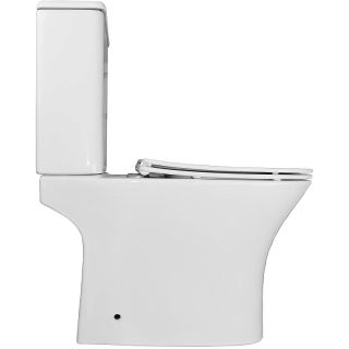 Унитаз напольный Azario FRETTA SQUARE 650х340х770 безободковый с бачком и сиденьем микролифт (AZ-1215 + AZ-1216)