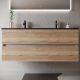Подвесная тумба под двойную раковину Sancos Urban UR120-2EG 120см дуб галифакс натуральный