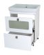 Напольная тумба под раковину Misty Урал 60см с двумя ящиками белый