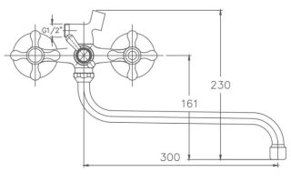 Смеситель для ванны Haiba HB2208 хром