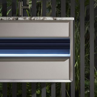 Комплект мебели для ванной Black&White Gravity V-2432 Unihopper drawers Marble 2-hole mirror LED Anti-fog