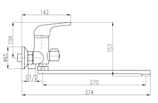 Смеситель для ванны Rav Slezak  SAZAVA SA053T.5 хром