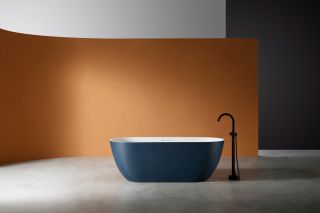 Ванна из искусственного камня ABBER Frankfurt AM9941DB 170x75см синий матовый