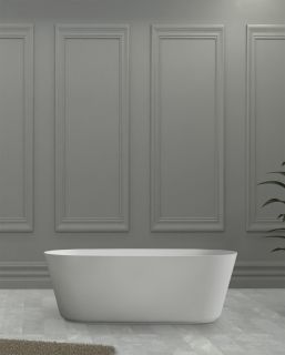 Ванна из искусственного камня ABBER Stein AS9606 160x80см белый матовый