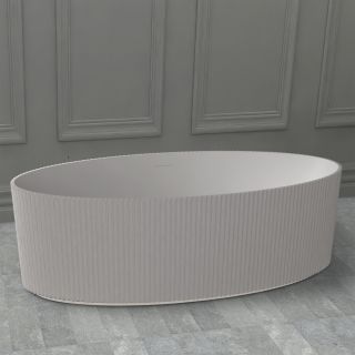 Ванна из искусственного камня ABBER Stein AS9627 180x85см белый матовый