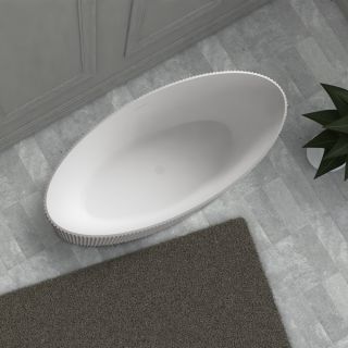 Ванна из искусственного камня ABBER Stein AS9627 180x85см белый матовый