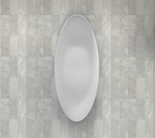 Ванна из искусственного камня ABBER Stein AS9633 180x80см белый матовый