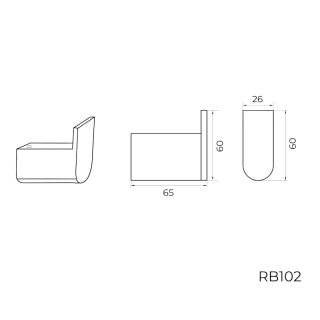 Крючок для ванной комнаты Knotlor RH102WY, белый