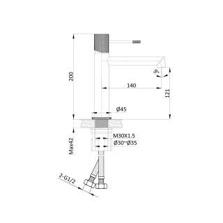 Смесители для раковины Vincea Desire VBF-1D1MB черный