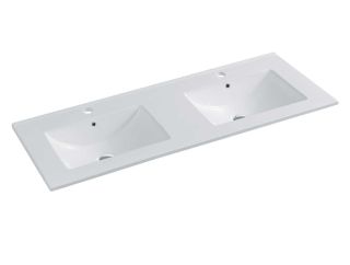 Раковина керамическая Vincea VBS-13120D 121см две чаши белый