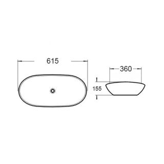 Раковина керамическая Vincea VBS-508, накладная