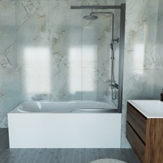 Ванна акриловая Vincea VBT-2A170-LG с ножками 1700*750*480, пристенная, цвет белый