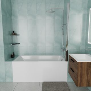 Ванна акриловая Vincea VBT-2G150-FR с каркасом 1500*700*470, пристенная, цвет белый