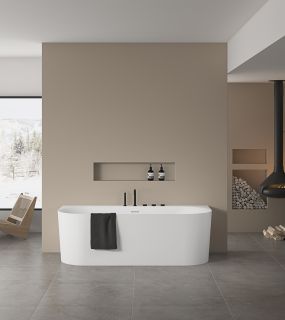 Ванна акриловая Vincea VBT-703-1800, цвет белый, щелевой перелив