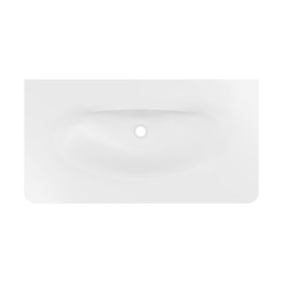 Раковина Vincea Caprise VCB-4CA100MWG, Corian, цвет белый матовый + серый матовый