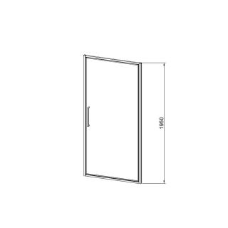 Душевая дверь Vincea Slim VDP-4SL900CLG профиль брашированное золото, стекло прозрачное