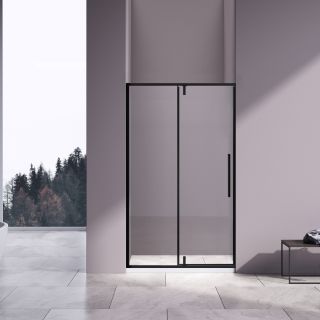 Душевая дверь Vincea Slim-N VDP-4SN100CLB, черный матовый, стекло прозрачное