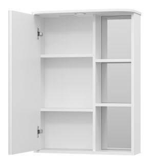 Зеркальный шкаф с подсветкой Misty Венера левый 60см белый