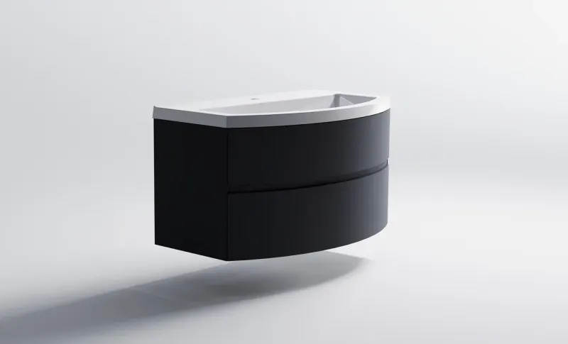 Тумба с раковиной Astra-Form Венеция 2.0 03100004ral7024+04010022 80 см тёмно-серый матовый