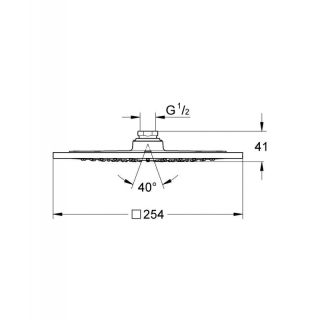 Верхний душ GROHE Rainshower F-series 27271000 хром