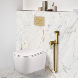 Гигиенический душ Vincea VHFW-101BG из латуни, со смесителем, брашированное золото