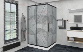 Душевой уголок AvaCan KB 80-90 MT чёрный