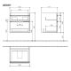 Villeroy Boch A924 01FP VENTICELLO Тумба под раковину 603x590x502 мм, для раковин Venticello 4124 65/66/67, крепежный комплект, цвет Glossy Grey