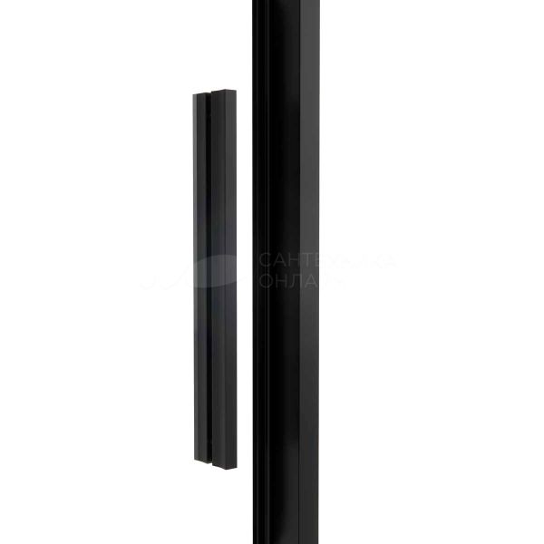Душевая дверь в нишу Vincea Slim Soft 130 см, профиль черный, стекло прозрачное