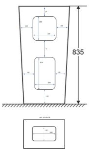 Раковина Ceruttispa  Vito CT7663 440x380x835 напольная