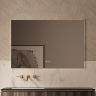 Зеркало Vincea LED VLM-4F120BG-2 1200х800 в алюминиевой раме, c сенсорным выключателем и диммером, брашированное золото