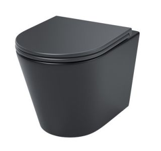 Подвесной унитаз IDDIS Calipso CALR3BMi25 безободковый чёрный матовый