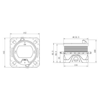 Встраиваемый смеситель для душа Vincea VSCV-322T-MCH двухфункциональный термостатический хром