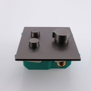 Встраиваемый смеситель для душа Vincea VSCV-421GM двухфункциональный, вороненая сталь