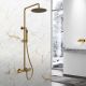 Душевая стойка Vincea Vogue VSFS-1V1TBG термостатическая, брашированное золото