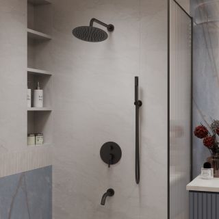 Душевой комплект Vincea Villa VSFW-1VL3MB встраиваемый, трехрежимный, черный