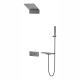 Душевой комплект Vincea Futura VSFW-2F11TGM термостатический встраиваемый, трехрежимный, вороненая сталь