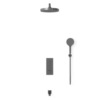 Душевой комплект Vincea VSFW-433TI2GM встраиваемый, термостатический, трехрежимный, вороненая сталь