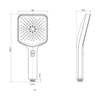 Душевая лейка Vincea Inspire VSHN-3I4HMB со шлангом чёрный