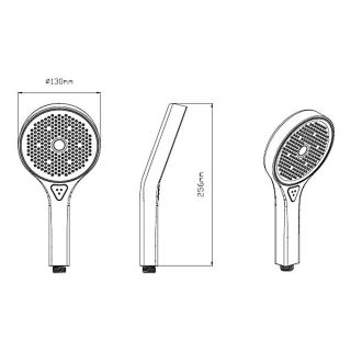 Ручной душ с шлангом Vincea VSHN-42HGM вороненая сталь