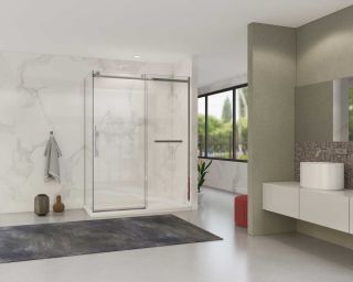 Душевой уголок Vincea Como Soft VSR-1CS1015CL, 1500*1000, хром, стекло прозрачное