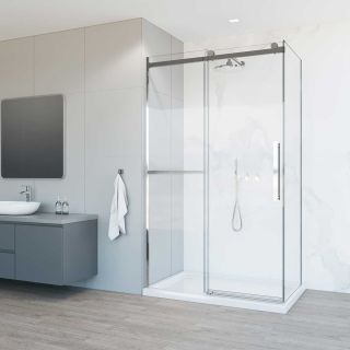 Душевой уголок Vincea Como Soft VSR-1CS9011CL, 1100*900, хром, стекло прозрачное